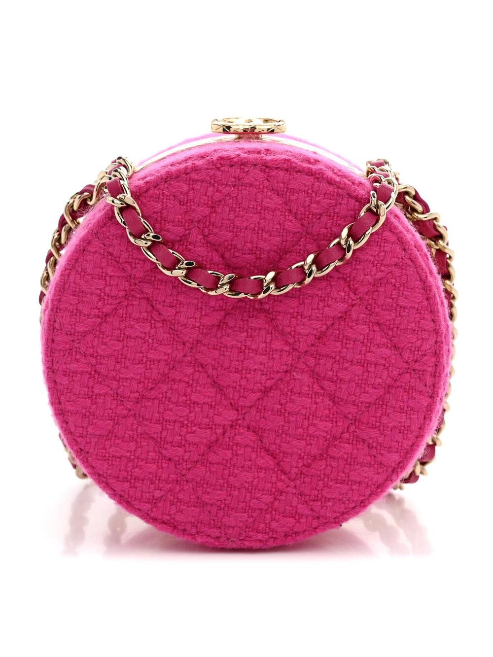 Chanel Metal Tweed Quilted Round Lock #322302C19B